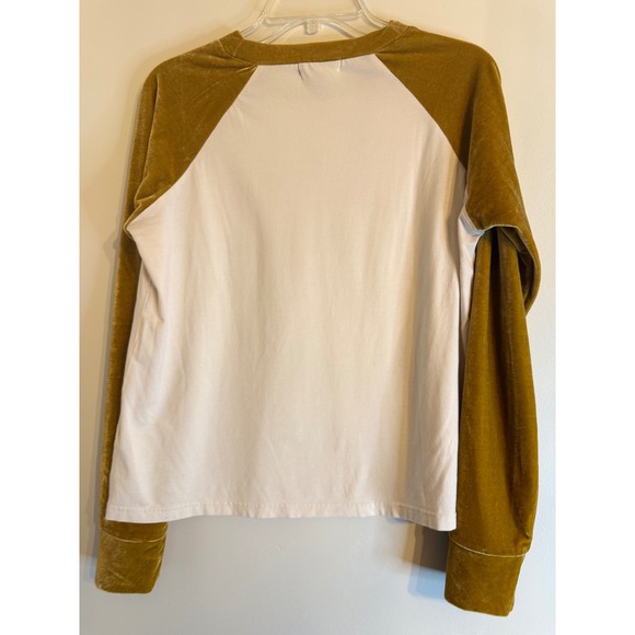 Altard State Baseball long sleeve top with velvet sleeves color block size M - Picture 6 of 6